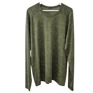 Lululemon Mens Metal Vent Long Sleeve Shirt, Camo, Green, Lightweight, Gym, XL